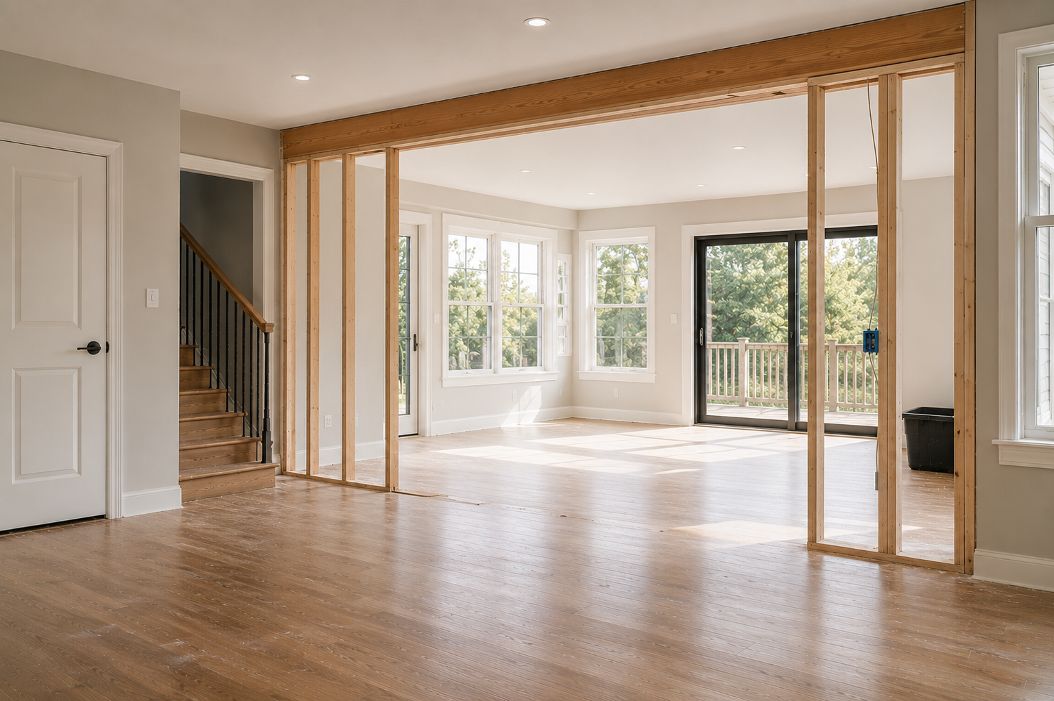 Residential framing and structural renovation project by Empire Homes and Renovations