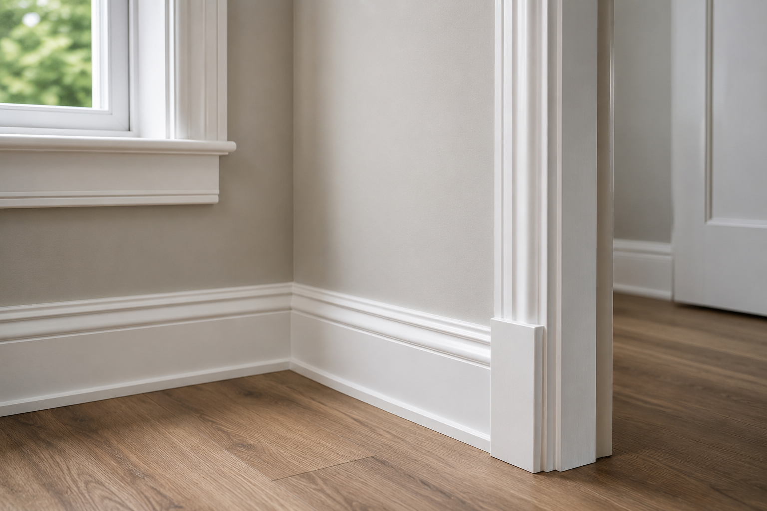 Custom baseboard and casing installation