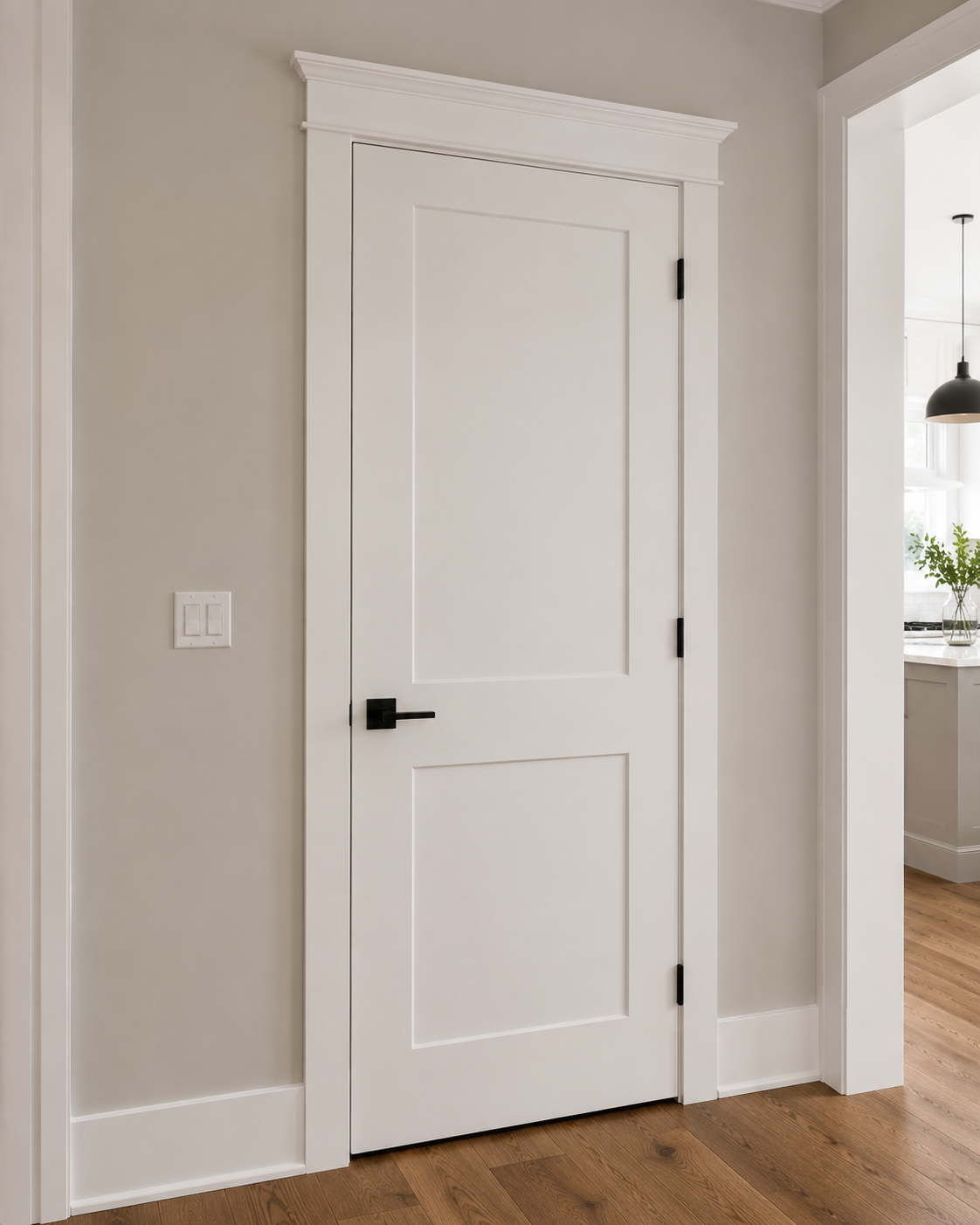 Interior door and door frame installation