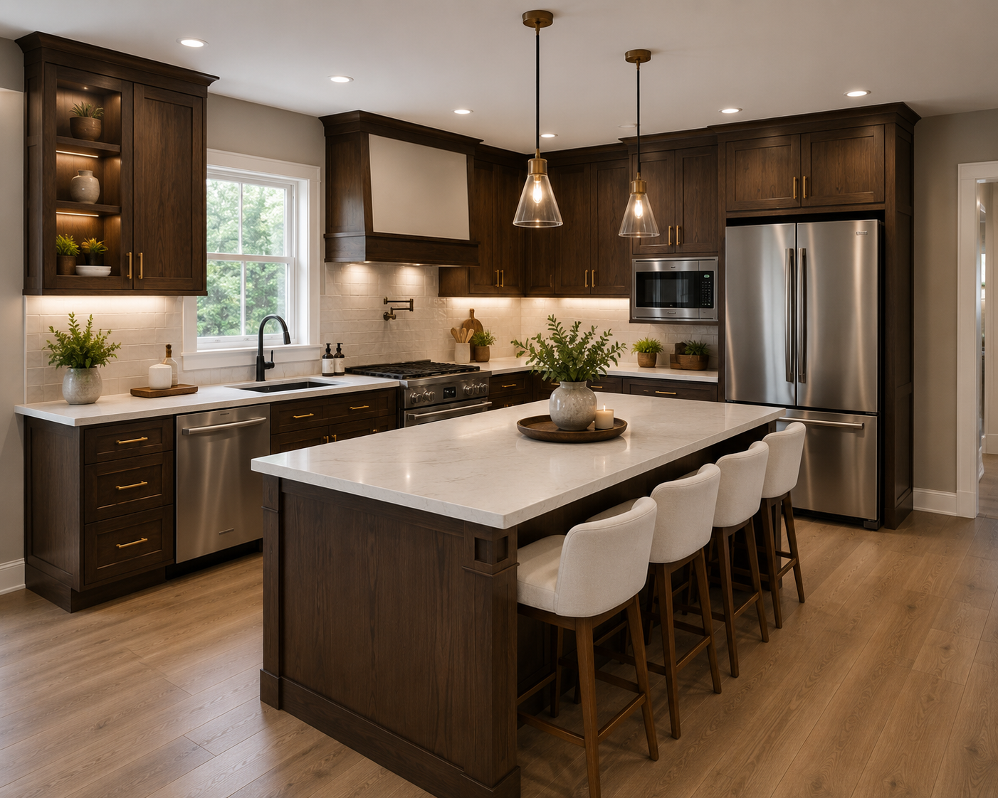 Kitchen cabinetry and island installation