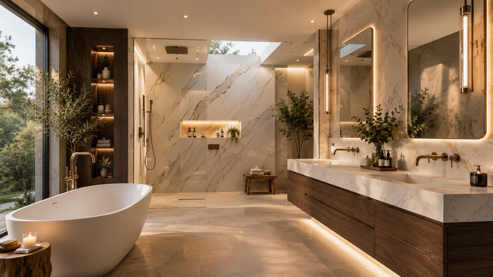 Completed luxury bathroom renovation in a Toronto home
